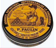 Véritable graisse noire entretien cuir 100ml PAULIN adoucit entretien imperméabi