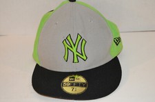New Era New York Brown Yankees Fitted Hat MLB League Cap Size 7.25