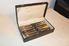en l'état lot de 12 vieux couteau manche en corne dépareillé