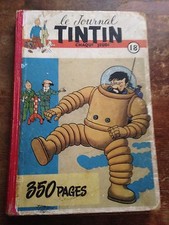 recueil reliure journal tintin 18 belge (1952) couv Hergé BD ancienne RARE 
