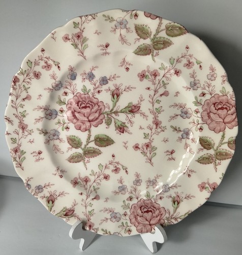 Rose chintz dinner plate - "rose,