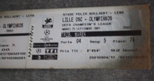 ticket )) LOSC LILLE V OLYMPIAKOS a LENS  - C1 CHAMPIONS LEAGUE 2001/2002