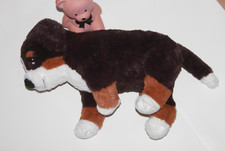 DOUDOU PELUCHE IKEA HOPPIG CHIEN BOUVIER BERNOIS MARRON BLANC 36CM etat neuf