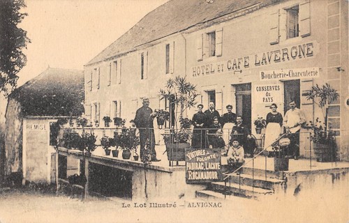 Cpa alvignac hotel cafe - hotel,