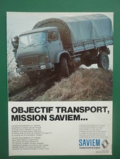 5/1976 PUB SAVIEM CAMION 4X4 ARMEE FRANCAISE MILITARY TRUCKS ORIGINAL FRENCH AD