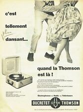 Publicité Advertising 099  1958  Ducretet-Thomson  valise éléctrophone 16t E