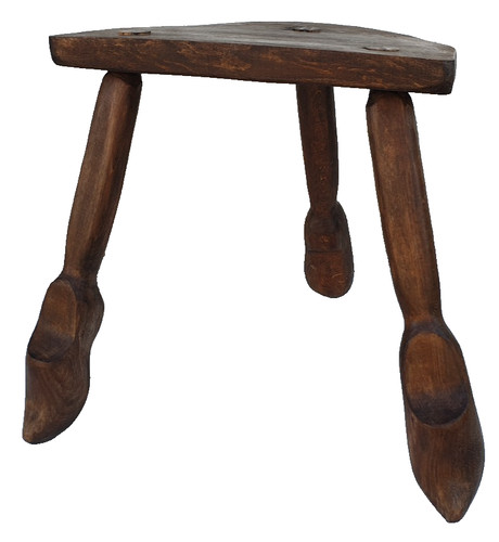 Tabouret bois traite à - bois,