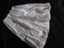 Ancien jupon double volant petits plis et dentelles