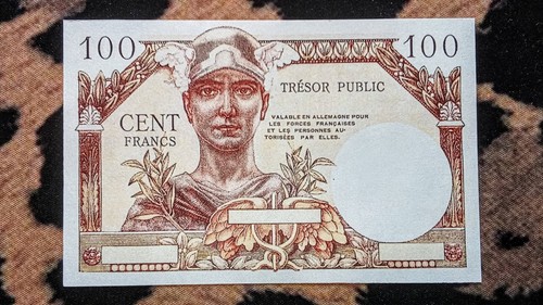 Billet 100 francs trésor - 100,