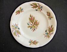 ASSIETTE A DESSERT KG LUNEVILLE OPAQUE 1900 DECOR FLORAL VENDU A LA PIECE