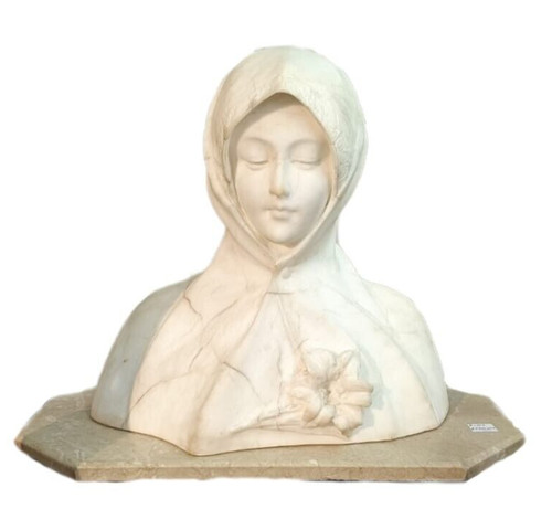 Antique italian carved white - carved,