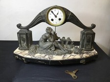 # PENDULE signée LIMOUSIN  STATUES SCULPTURES ART DECO 