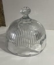 Petite Cloche Ancienne en verre Bullé Déco Table Idéal Fromage Gâteau Pâtisserie
