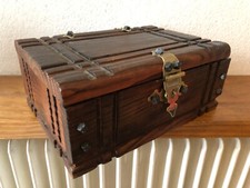 ❤️ancienne jolie BOITE CAISSE coffre BOIS rangement   VINTAGE art populaire  B7