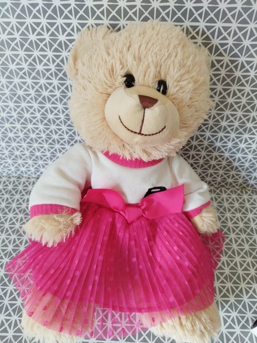Peluche doudou ours beige jupe