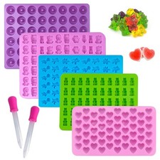 Moule Bonbon 5pcs Moule Ourson Silicone Avec 2 Pipettes Qualité Alimentaire S...