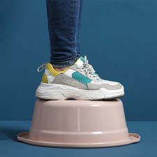 (Grand Rose Pêche)Lavabo En Plastique Polyvalent Visage Léger Bébé Adulte