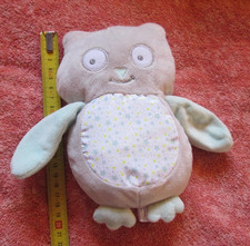 Doudou Peluche "HIBOU" de Arthur et Lola - H 20cm - En velours gris et bleu TBE
