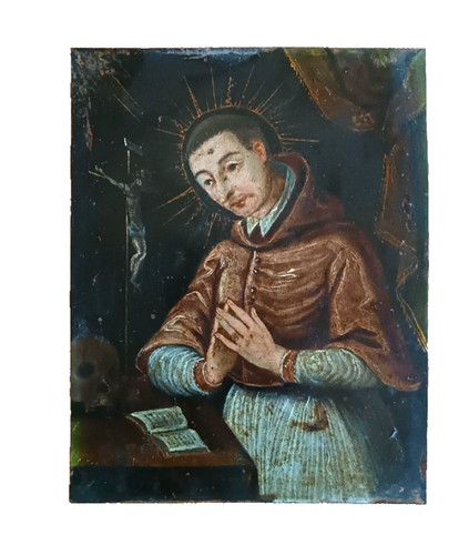 Peinture ancienne sur cuivre - ,