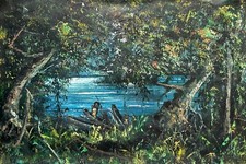 Personnages et pirogues, Ecole