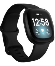 Bracelet de montre de sport en silicone pour Fitbit  L Versa 3/Sense NOIR Neuf L