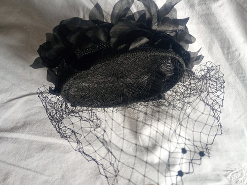 Chapeau bibi voilette noir - chapeau,