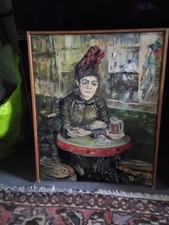 Huile Sur Toile Reproduction Van Gogh "Agostina Segatori au Café du Tambourin "