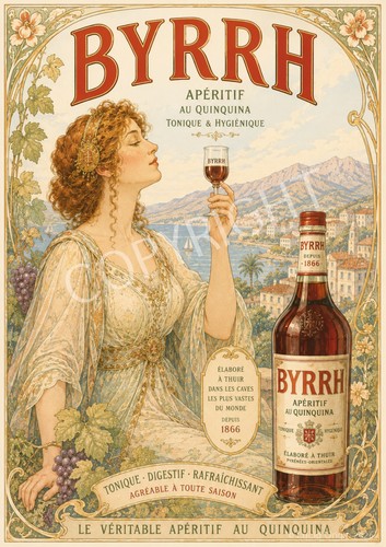 Photo affiche vintage byrrh - affiche,