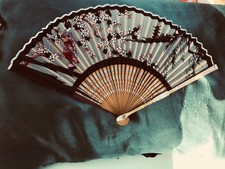 Eventail 19ème NACRE ET SOIE