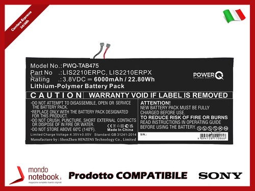 Batterie powerq 6000mah 8v - powerq,