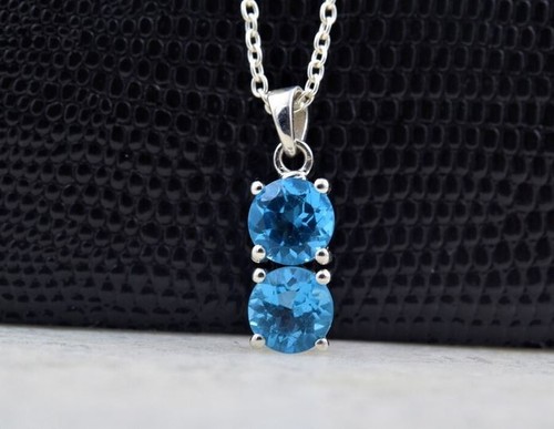 Pendentif topaze bleue - topaze,