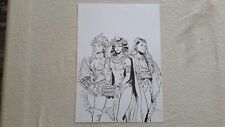 MEYNET  GRAND DESSIN ORIGINAL  "INTERPRETATION DU TABLEAU LES 3 GRACES"