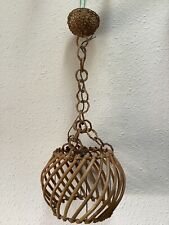 PLAFONNIER ROTIN VINTAGE