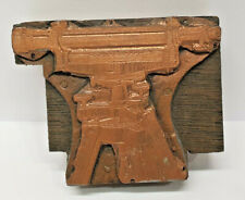 Ancien Tampon Matrice cuivre Imprimerie Catalogue Outil Poele  réf 04 Longue Vue