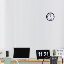 Réveil simple rond en plastique Petite horloge de bureau Heure lumineuse