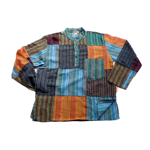 Patchwork chemise haut pull - haut, de