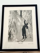 Affiche ancienne 1935 ski