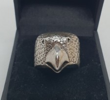 Bague chevalière pour homme motif aigle en argent massif taille 57 RefM958