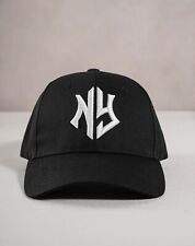 Casquette Noir Brodé NY New York Polyester Réglable Femme Homme Courbé Mode