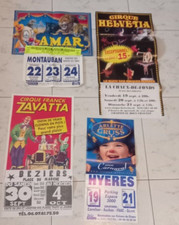 LOT DE  4  AFFICHES DE CIRQUE