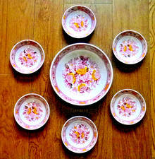 Plat avec 6 coupelles Staffordshire Ridgway of 1792 Staffordshire modèle Windsor