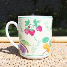 Mug / tasse en porcelaine Guy Degrenne modèle Sucré Salé / décor fruits