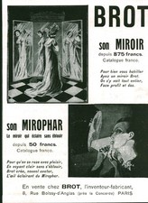Publicité ancienne miroir Mirophar Brot son miroir 1933 issue de magazine