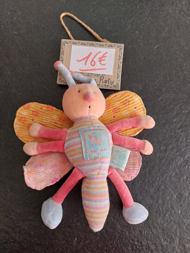 Doudou hochet papillon moulin - hochet,