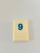 Tuile chiffre 9 neuf bleu