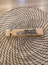 Sifflet de Train A Vapeur en Bois Vintage 