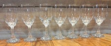 Superbe Lot de 7 Verres à Vin Villeroy & Boch en Cristal signés. Hauteur 17,5 cm