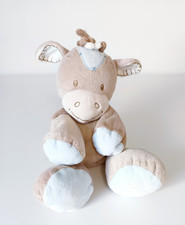Peluche/Doudou Flatsie Cheval/Ane Beige Marron Bleu 20cm  Les Rigolos  -  Nattou