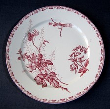 Assiette Carmen Rose Papillon