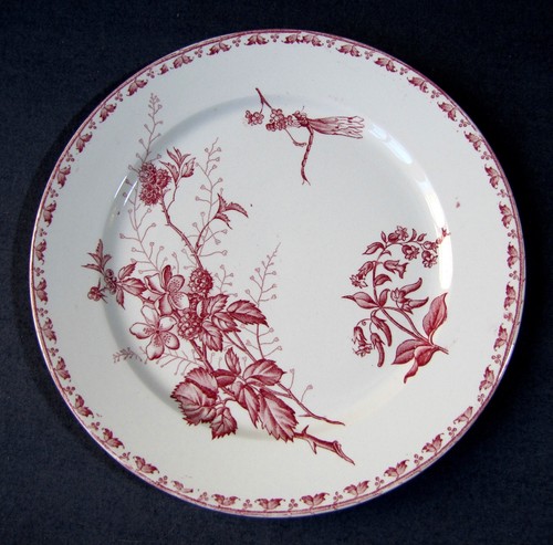 Assiette carmen rose papillon - assiette,